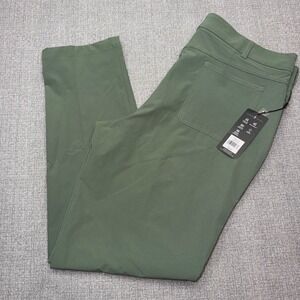 Walter Hagen Mens Perfect 11 Golf Pants 38x32 Slim Fit Stretch Olive Green NWT